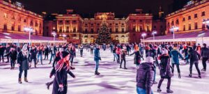 people skating outside Somerset House