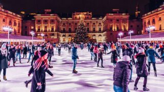 people skating outside Somerset House